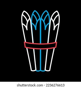 Asparagus isolated vector on black background icon. Vegetable sign. Graph symbol for food and drinks web site, apps design, mobile apps and print media, logo, UI