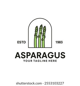 ilustração do vetor de design do logotipo do espargo