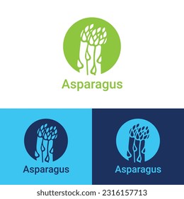 Asparagus logo design vector templet,