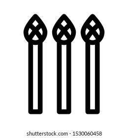 Asparagus outline icon, line vector sign, linear pictogram isolated on white. Vector Illustration