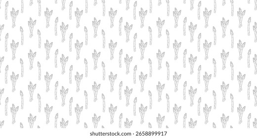 asparagus pattern background. green asparagus seamless pattern background. doodle asparagus pattern.