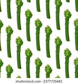 asparagus pattern illustration for fabric