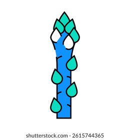 asparagus plant line icon vector. asparagus plant sign. isolated symbol illustration