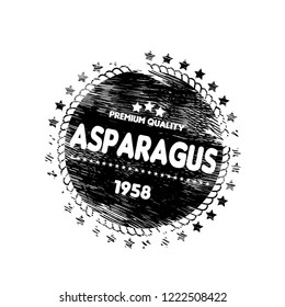 Asparagus premium quality emblem, label, badge. premium quality package label. vintage stamp. designed for Asparagus  product