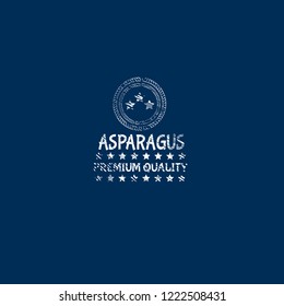 Asparagus premium quality emblem, label, badge. premium quality package label. vintage stamp. designed for Asparagus  product