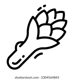Asparagus Simple Line Icon Logo Symbol