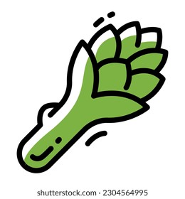 Asparagus Simple Line Icon Logo Symbol
