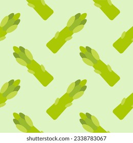 Asparagus sprout seamless pattern. Hand drawn background. Vector illustration. Asparagus vegetable hand drawn backdrop.