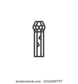 Asparagus stem line icon. linear style sign for mobile concept and web design. Asparagus outline vector icon. Symbol, logo illustration. Vector graphics