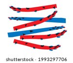 Asparagus vector abstract illustration. Red, blue print.  Drawings for poster, card or background. Cartoon flat vegetables illustration. Healthy food. 