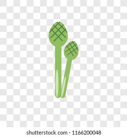 Asparagus vector icon isolated on transparent background, Asparagus logo concept