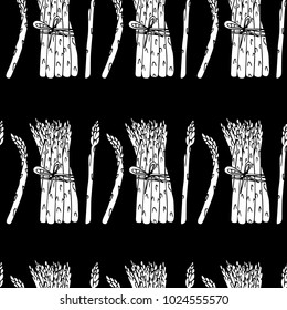 Asparagus vector illustration. Doodle style. Design, print, logo, decor, textile, paper