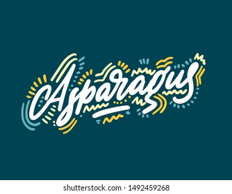 Asparagus vector illustration.Vector set of element for advertising, packaging design of products.
