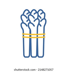Asparagus vector isolated icon. Barbecue and bbq grill sign. Vegetable. Graph symbol for cooking web site and apps design, logo, app, UI