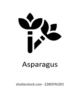 Asparagus Vector   Solid Icons. Simple stock illustration stock