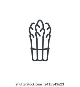 Icono de alimento vegetal de espárrago, ilustración vectorial