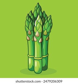 Asparagus Vegetable Illustration Cartoon Vector Isolated Icon