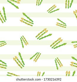 Asparagus Vegetable Seamless Pattern would be perfect for fabric, textile, gift wrap, wallpaper, surface designer, background, backdrop, and ornament.