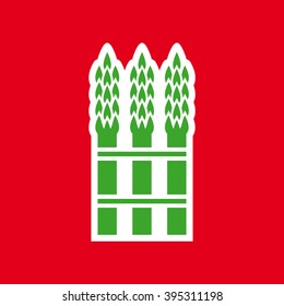 Asparagus. Vegetables icon. Vector illustration.