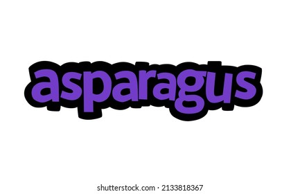 ASPARAGUS writing design on white background