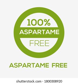 (Aspartame free) label sign, vector illustration.