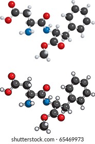 Aspartame molecule