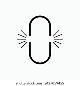 Icono de aspecto. Conflicto, divorcio. Romper cadena, símbolo desconectado. Aplicado para infografías, elementos de diseño, sitios web, presentación y aplicación - Vector