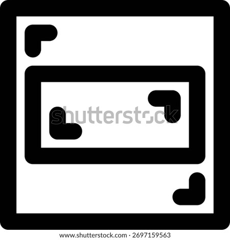 Aspect Ratio, Frame, Resolution Outline Icon