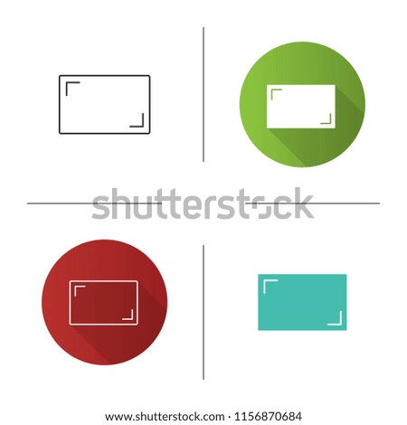Aspect ratio icon. Screen size. Flat design, linear and color styles. Isolated vector illustrations