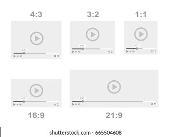 The aspect ratio scale size responsive video player