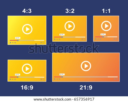 The aspect ratio scale size responsive video player