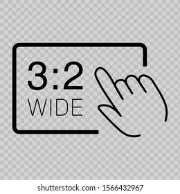 Aspect Ratio, Wide screen And Usual Monitors. Vector