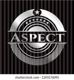 Aspect silvery emblem or badge