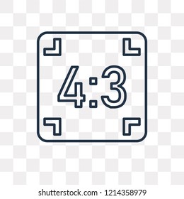 Aspect vector outline icon isolated on transparent background, high quality linear Aspect transparency concept can be used web and mobile