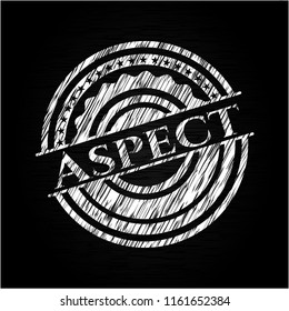 Aspect written with chalkboard texture
