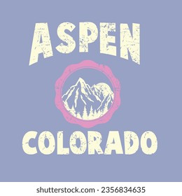 Aspen Colorado Crest Skiing Vector