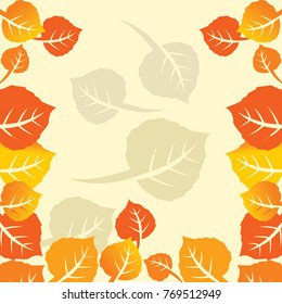 Aspen leaf Background pattern vector,
aspen leaf Background