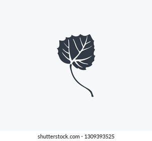 Aspen leaf icon isolated on clean background. Aspen leaf icon concept drawing icon in modern style. Vector illustration for your web mobile logo app UI design.