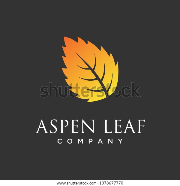 aspen leaf logo
vector, minimalist,
luxurious