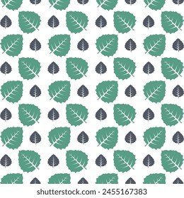 Diseño de Ilustración vectorial de patrón repetitivo multicolor de moda sensible a hojas de álamo
