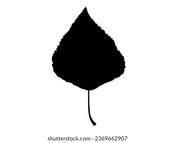 Silueta de hoja de aspersión arte vectorial fondo blanco