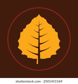 Aspen leaf trendy icon abstract beautiful vector illustration colorful good artwork design.eps