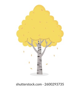Aspen tree vector illustration isolated on white background 