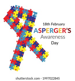 Asperger's Awareness Day vector illustration