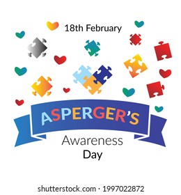 Asperger's Awareness Day vector illustration
