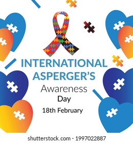 Asperger's Awareness Day vector illustration