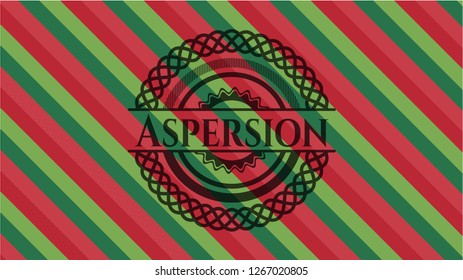Aspersion christmas emblem background.