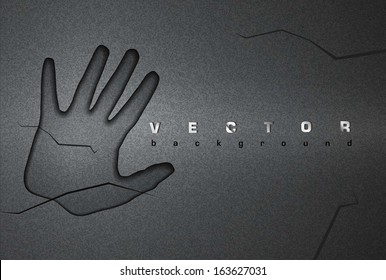 Asphalt background. hand