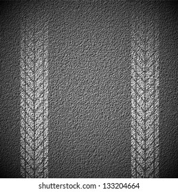 Asphalt background texture with traces of car tires. Eps 10