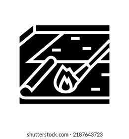 Asphalt Bitumen Roof Mounting Glyph Icon Vector. Asphalt Bitumen Roof Mounting Sign. Isolated Symbol Illustration